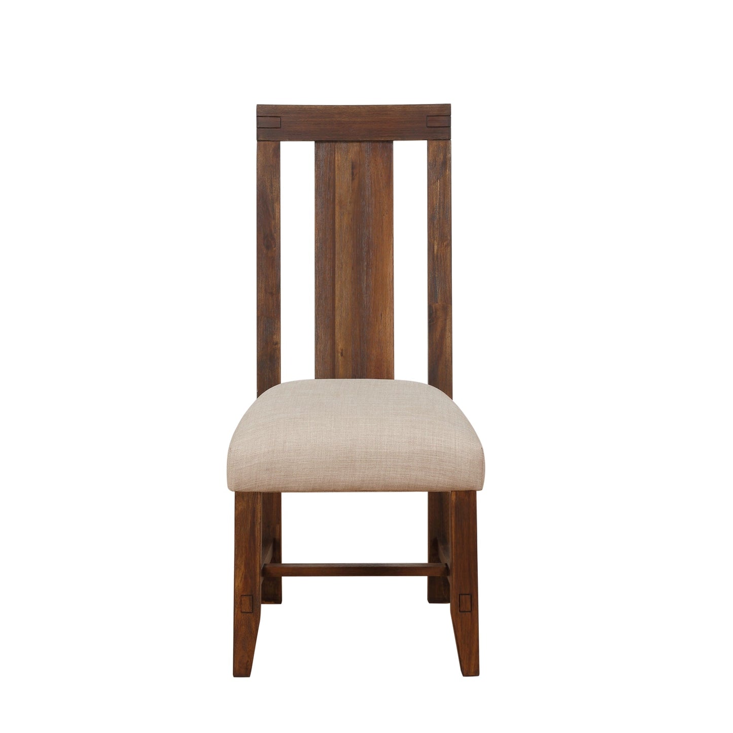 Modus Meadow Solid Wood Upholstered Dining Chair in Brick Brown
