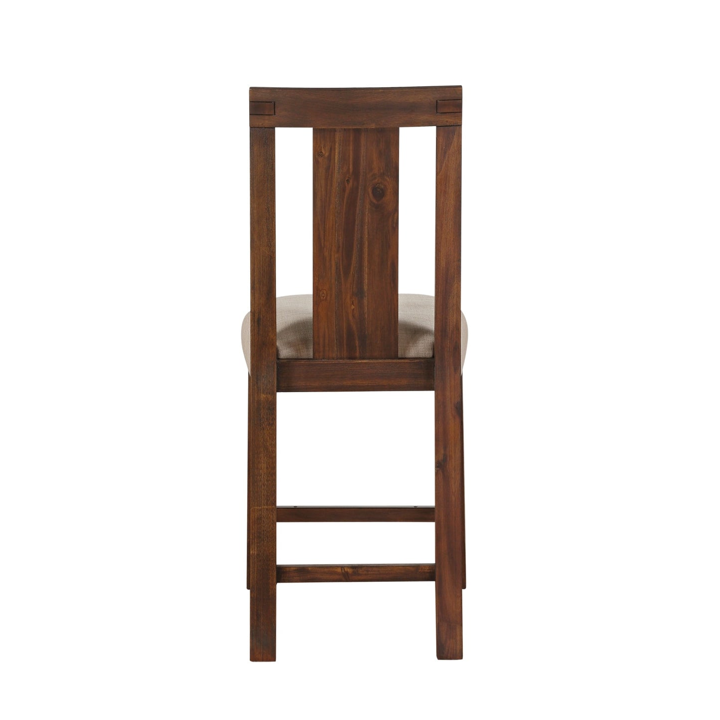 Modus Meadow Solid Wood Upholstered Kitchen Counter Stool in Brick Brown