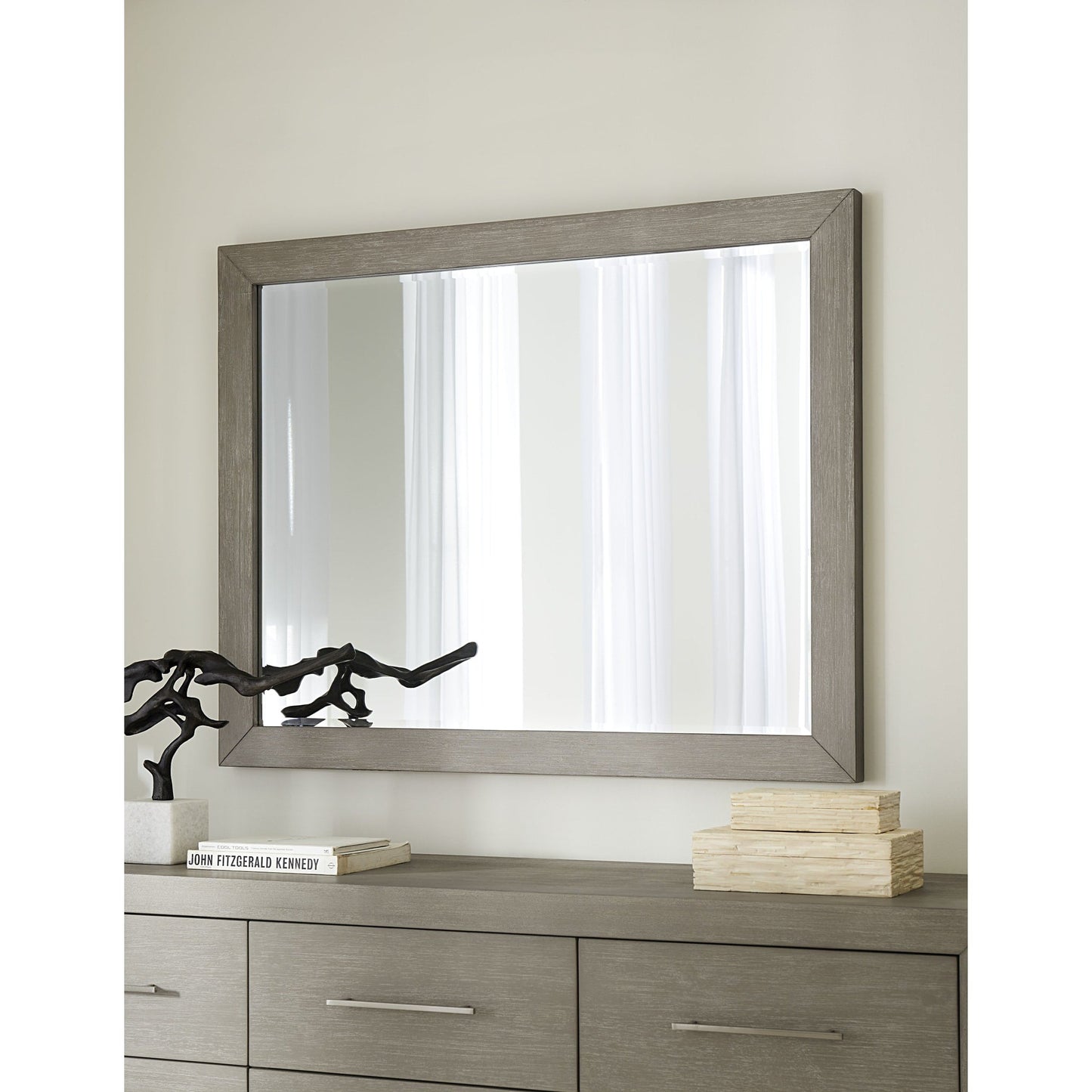 Modus Melbourne Beveled Glass Mirror in Mineral