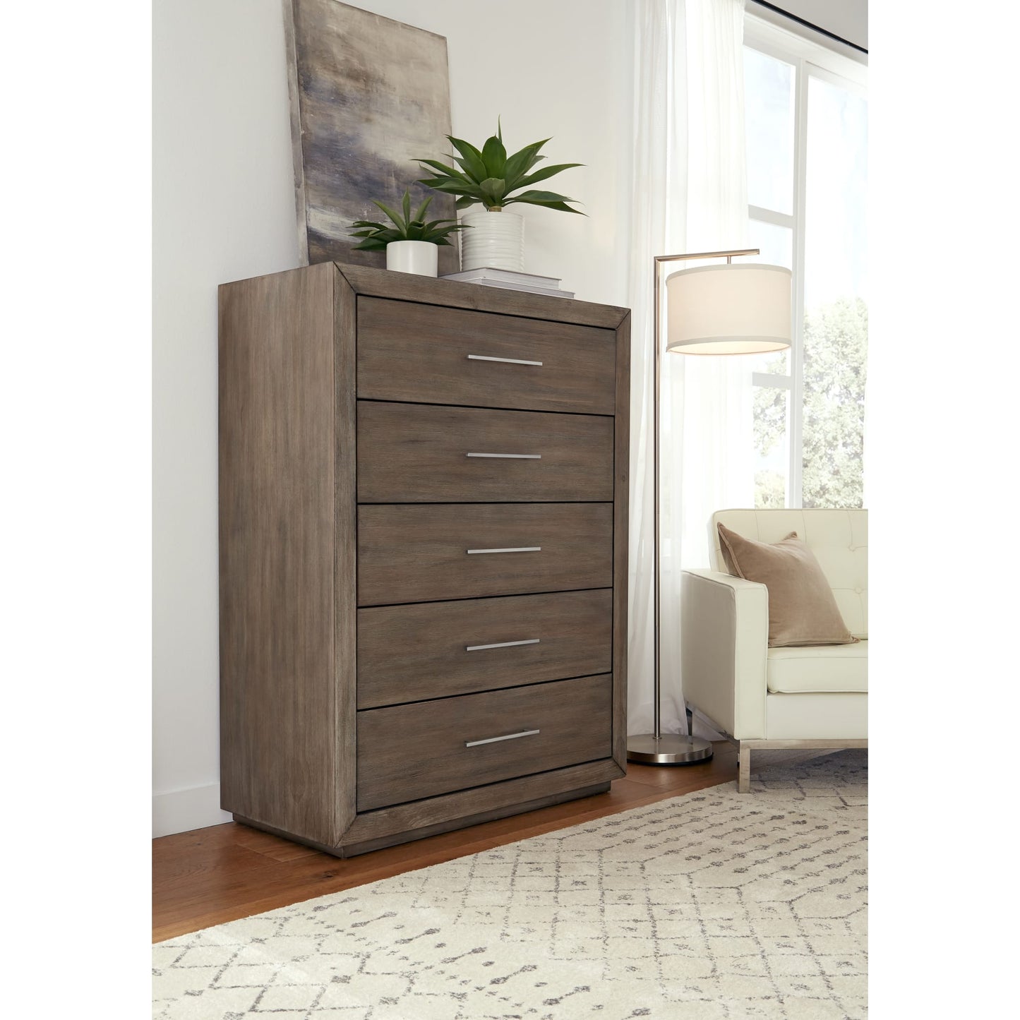 Modus Modus Modus Melbourne Five Drawer Chest in Dark Pine