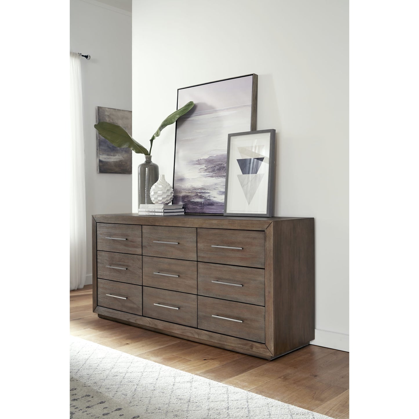 Modus Melbourne Nine Drawer Dresser in Dark Pine