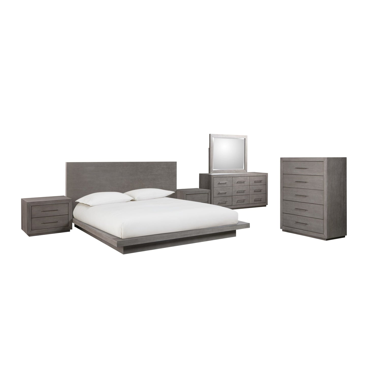 Modus Melbourne Wood Platform Bed in Mineral