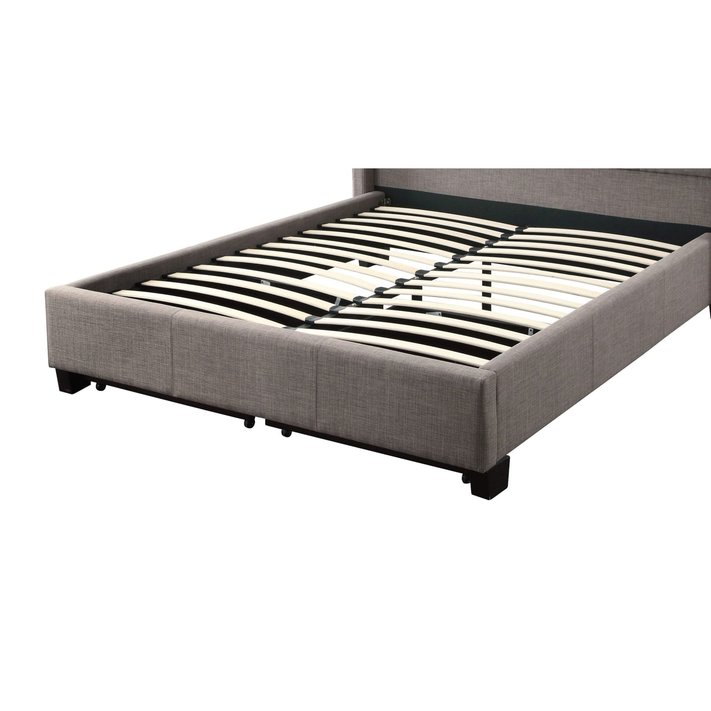 Modus Melina Upholstered Footboard Storage Bed in Dolphin Linen