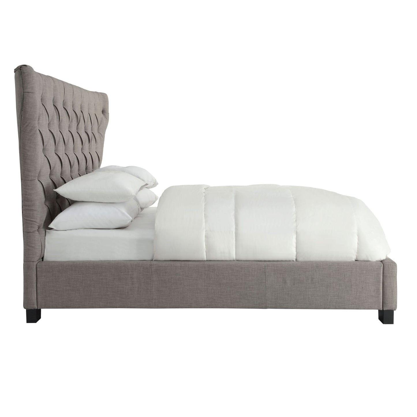 Modus Melina Upholstered Platform Bed in Dolphin Linen