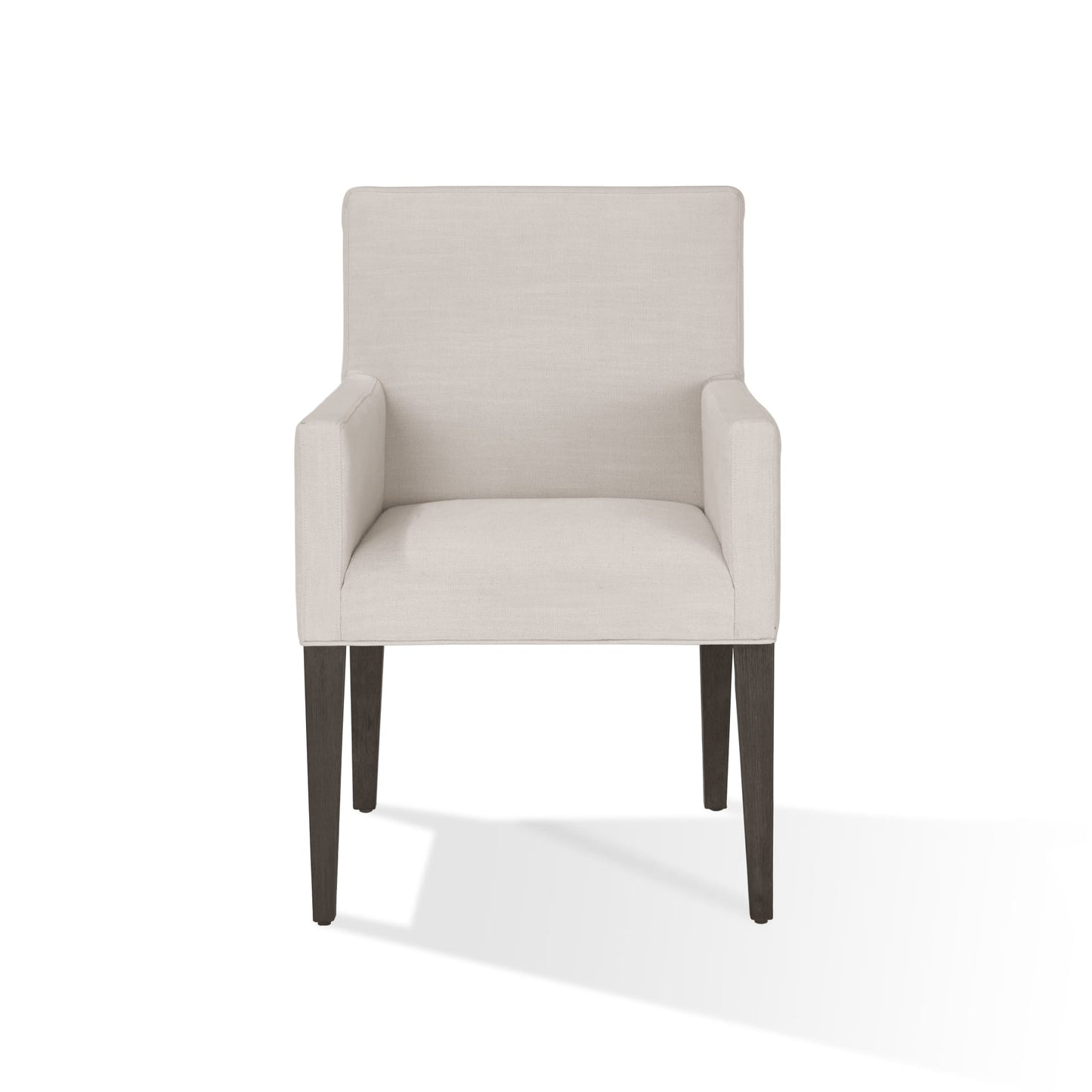 Modus Modesto Upholstered Arm Chair in Abalone Linen and French Roast