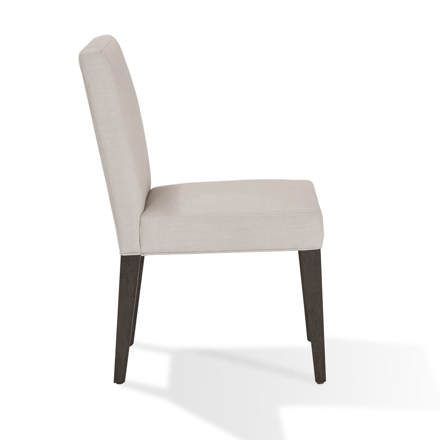 Modus Modesto Upholstered Side Chair in Abalone Linen and French Roast
