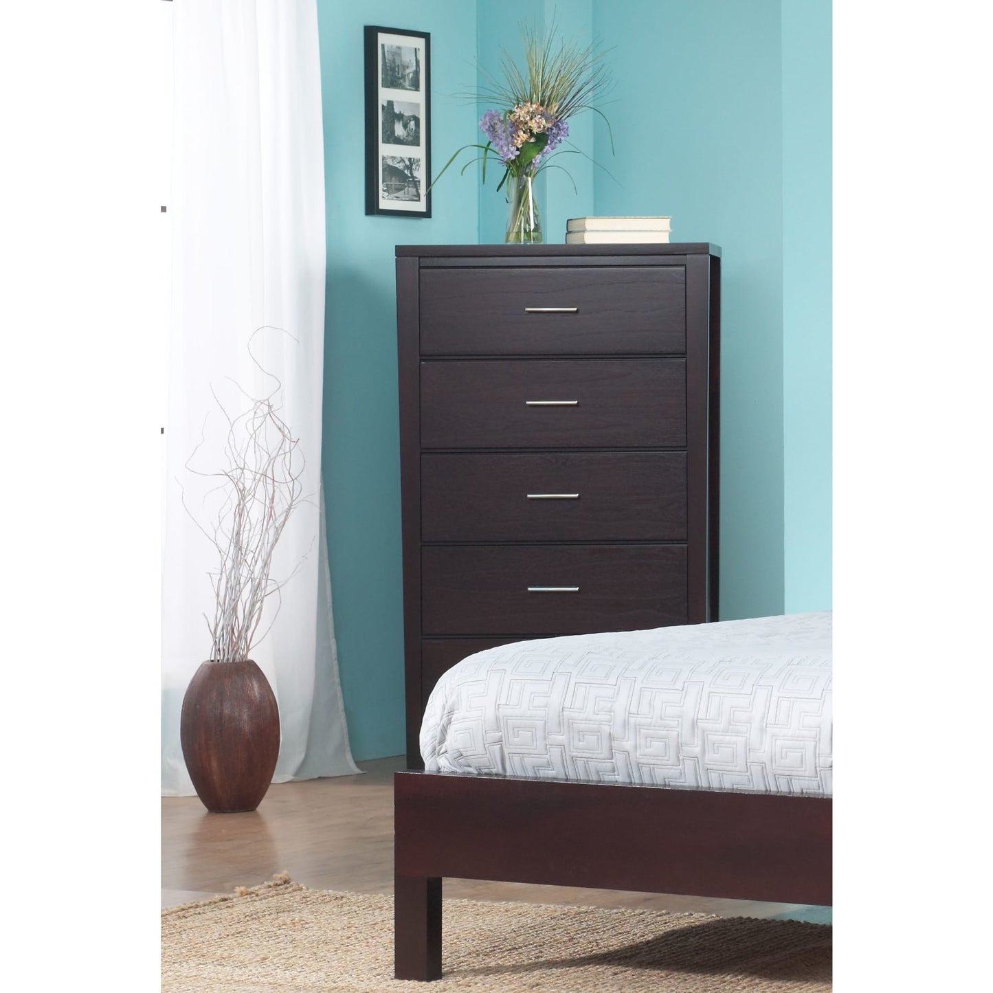 Modus Modus Modus Nevis Five Drawer Chest in Espresso