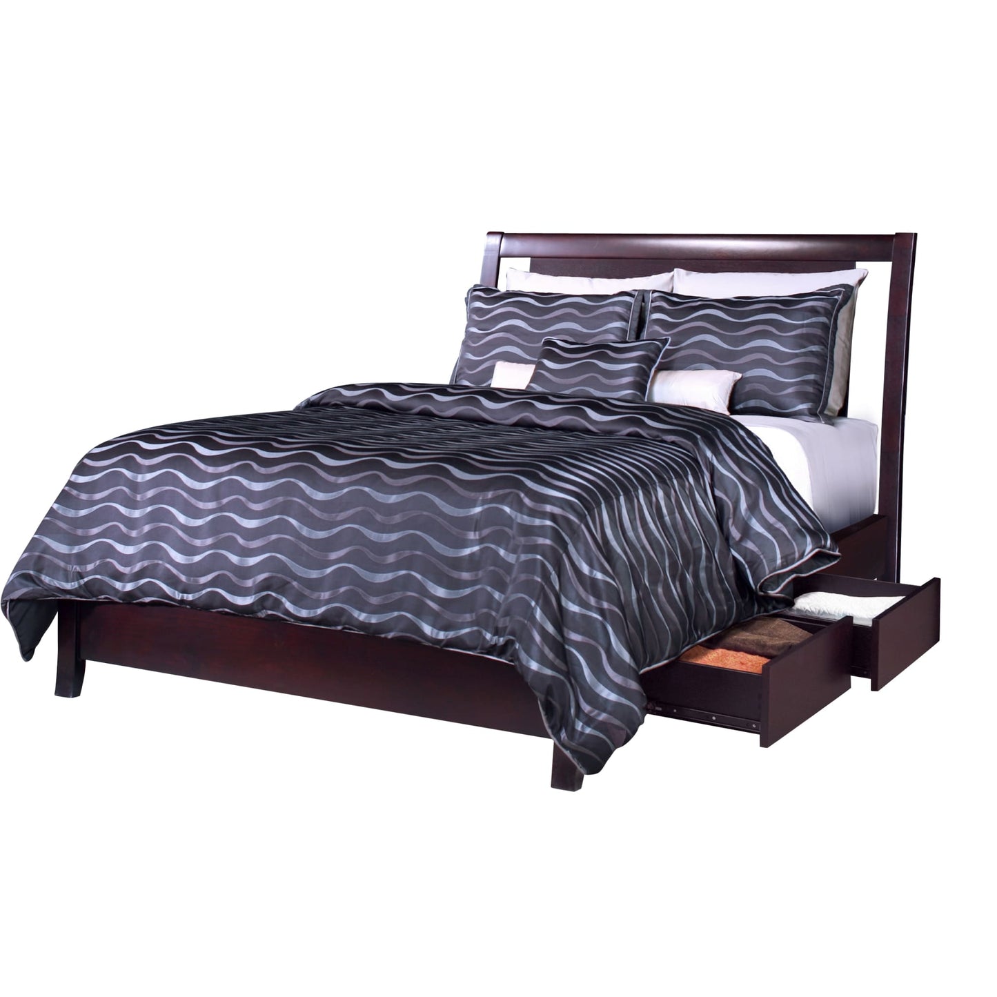 Modus Nevis Low Profile Storage Bed in Espresso