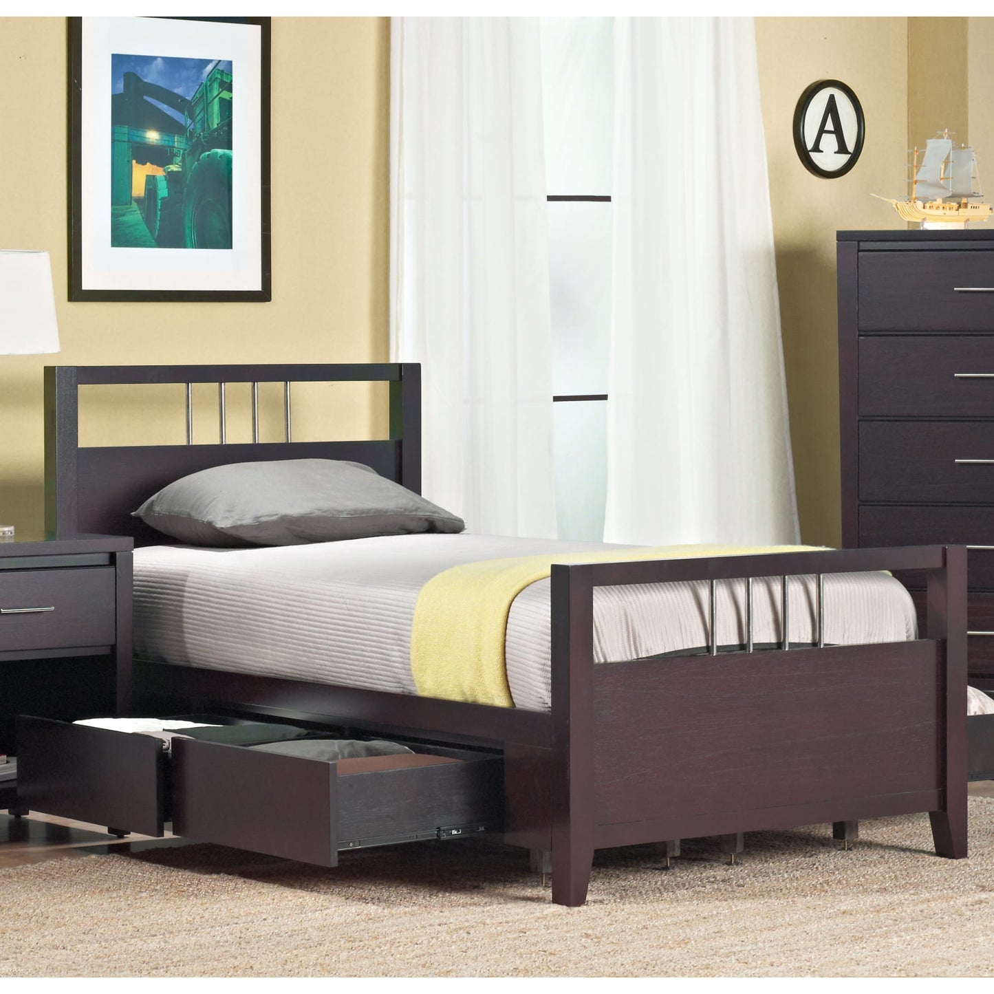 Modus Nevis Platform Storage Bed in Espresso