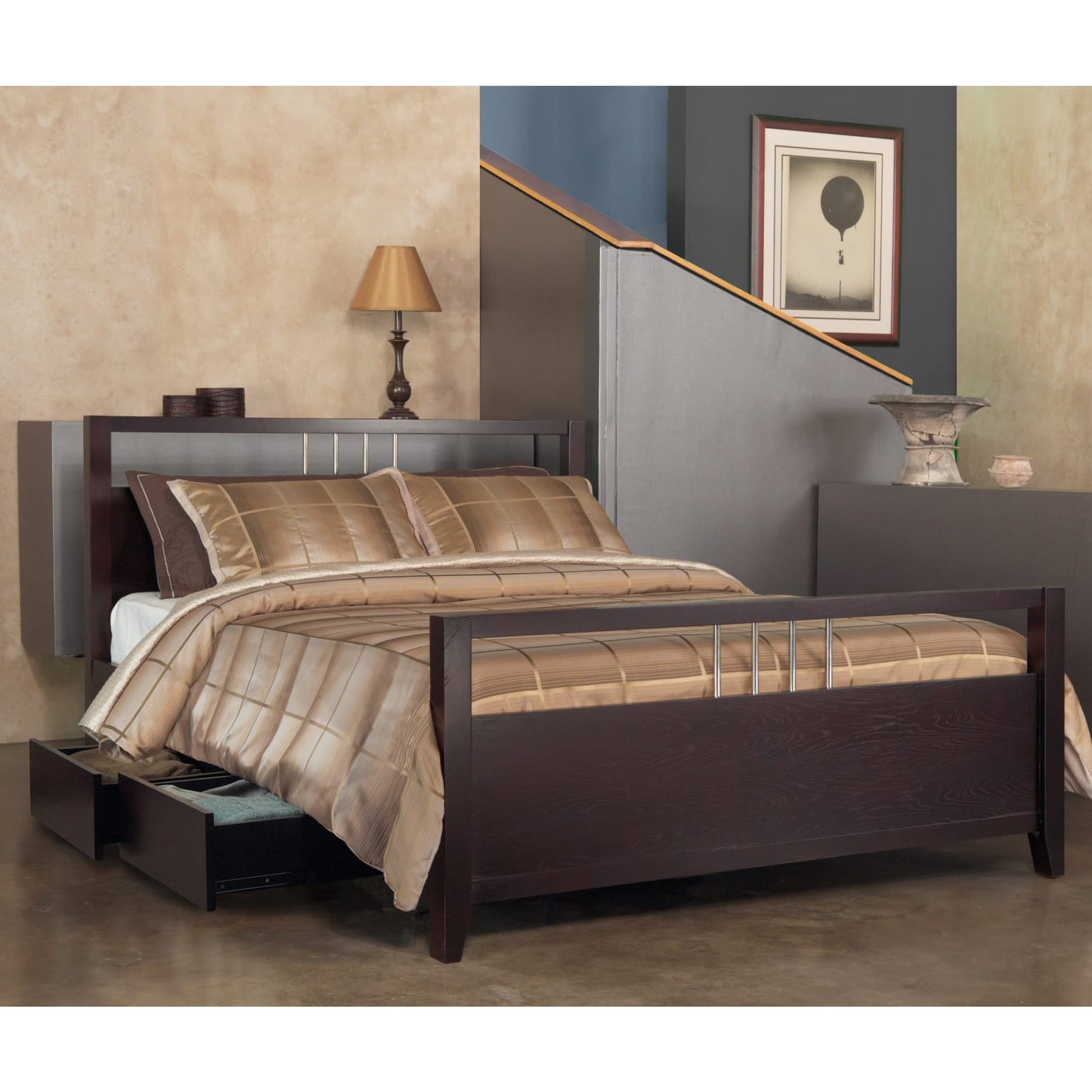 Modus Nevis Platform Storage Bed in Espresso