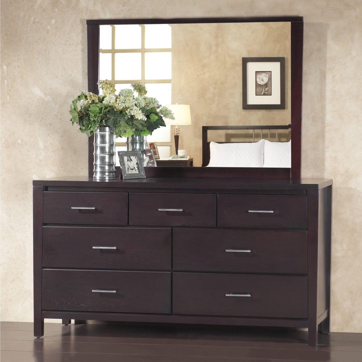 Modus Nevis Seven Drawer Dresser in Espresso