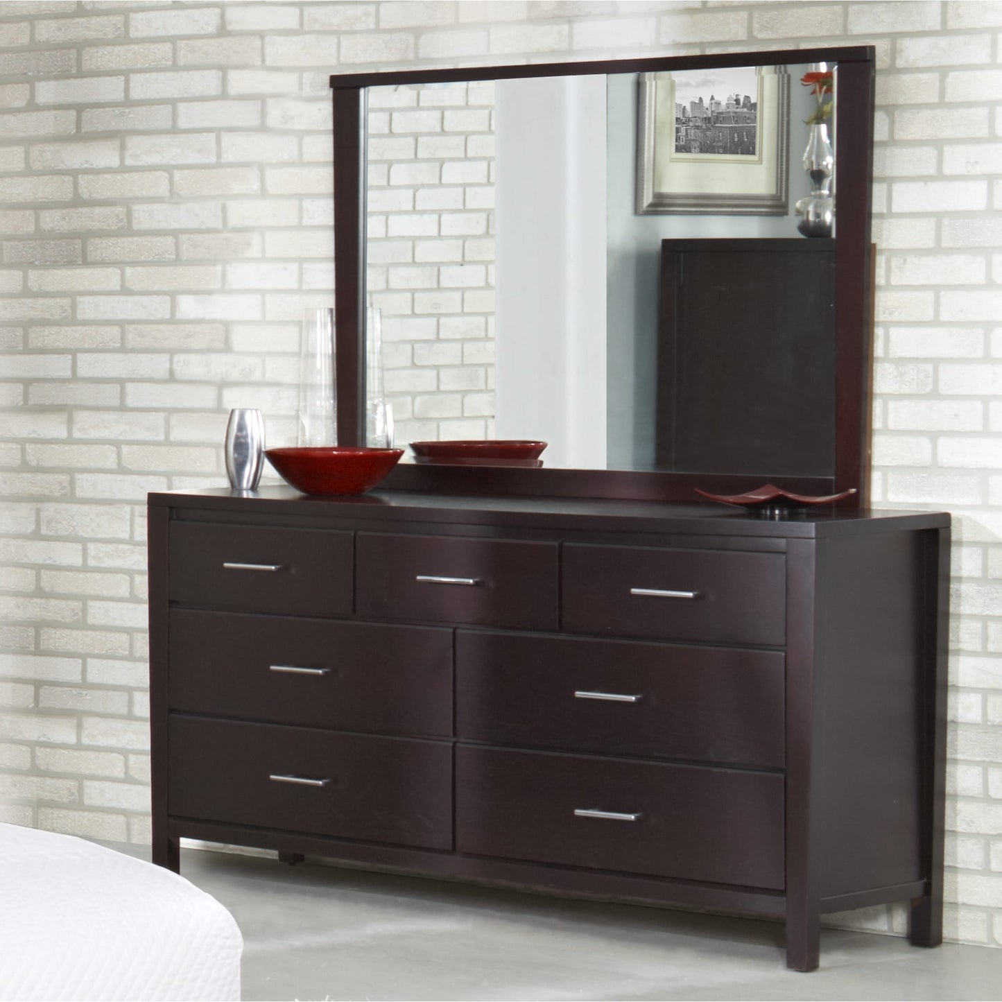 Modus Nevis Seven Drawer Dresser in Espresso