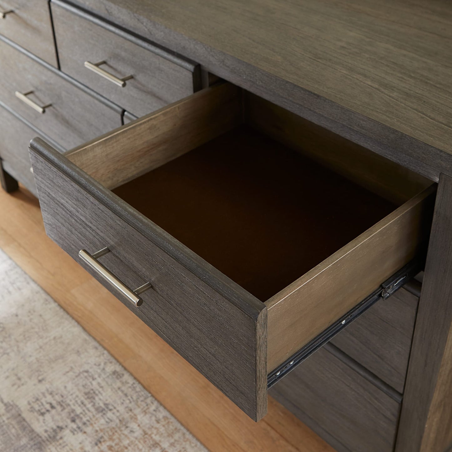 Modus Nevis Seven Drawer Dresser in Sharkskin