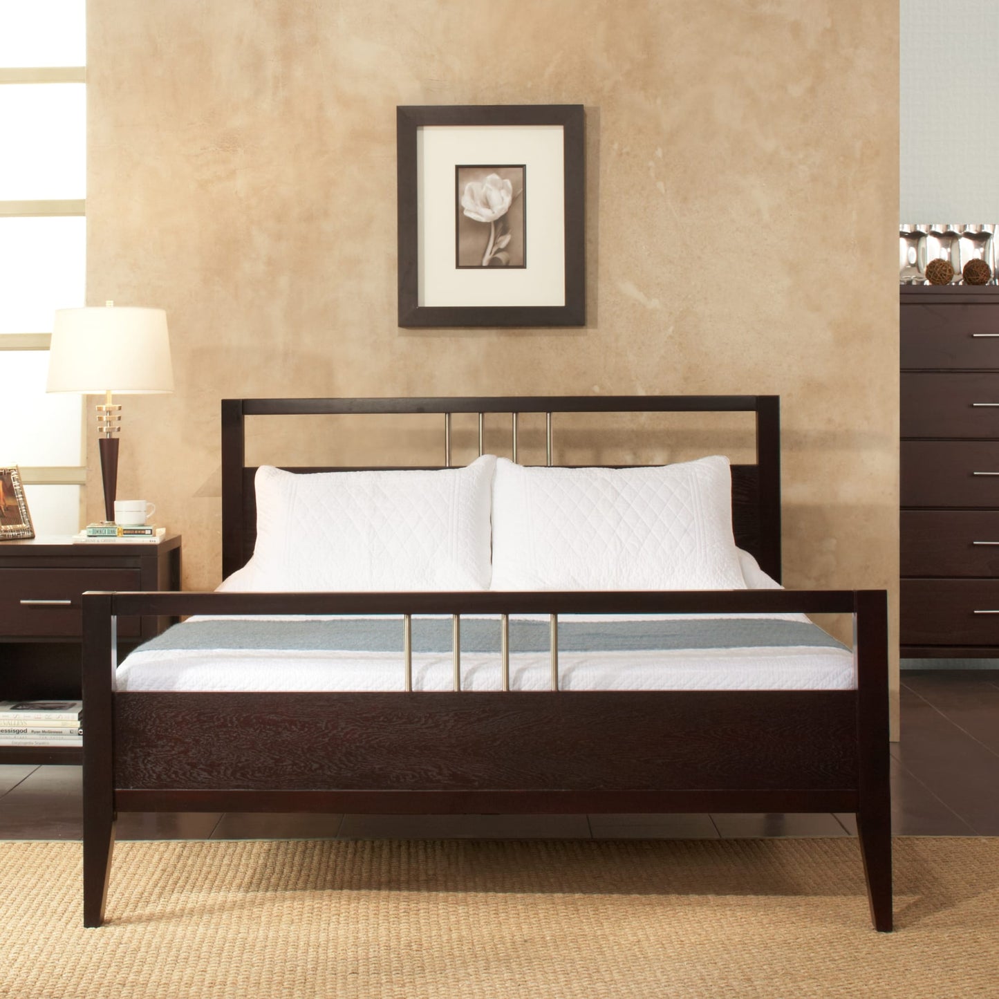 Modus Nevis Wood Platform Bed in Espresso