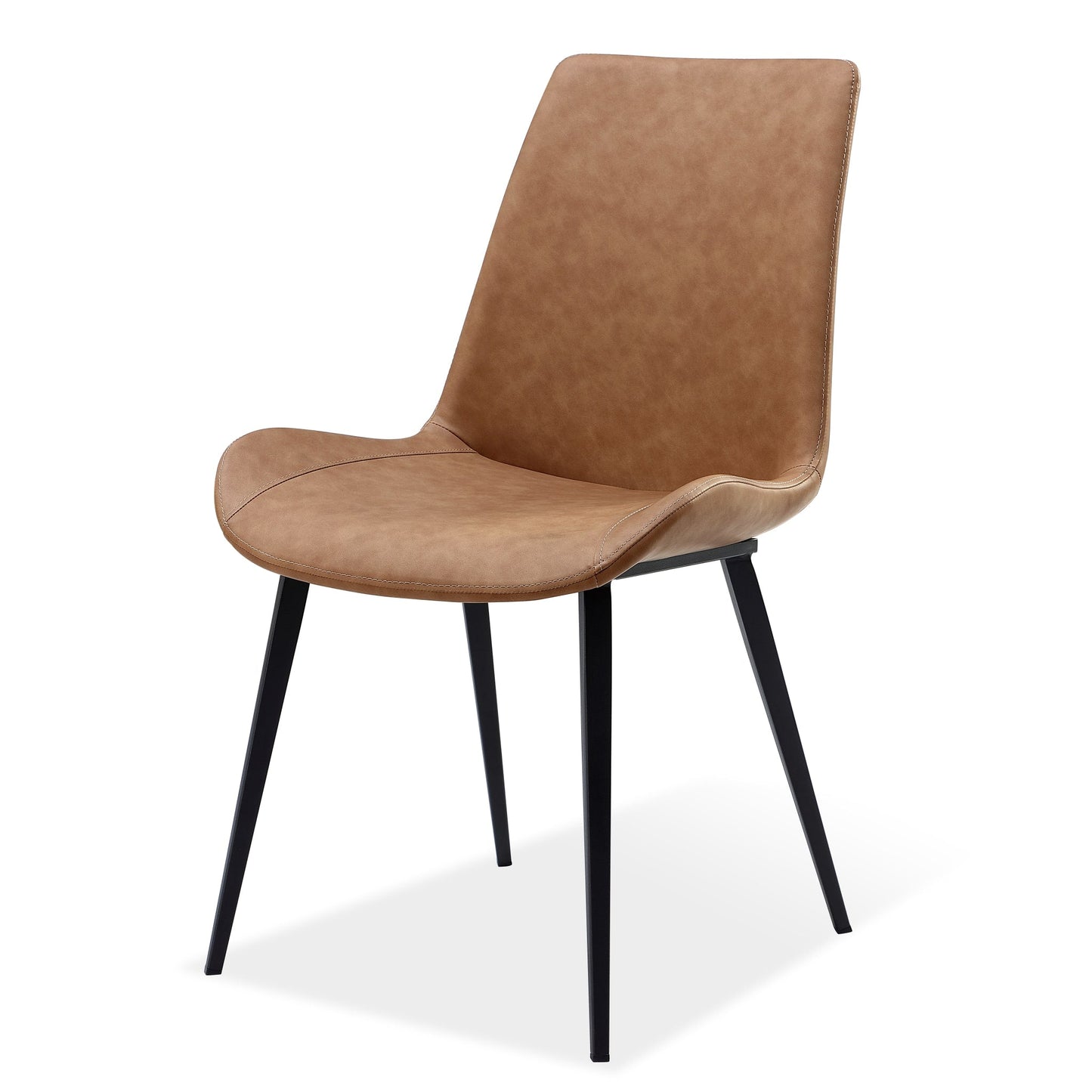 Modus Nicoya Upholstered Dining Chair in Buckskin Synthetic Leather and Black