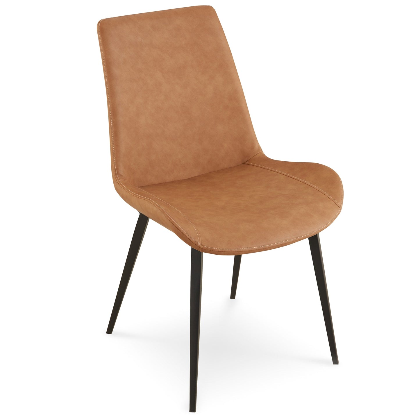 Modus Nicoya Upholstered Dining Chair in Buckskin Synthetic Leather and Black