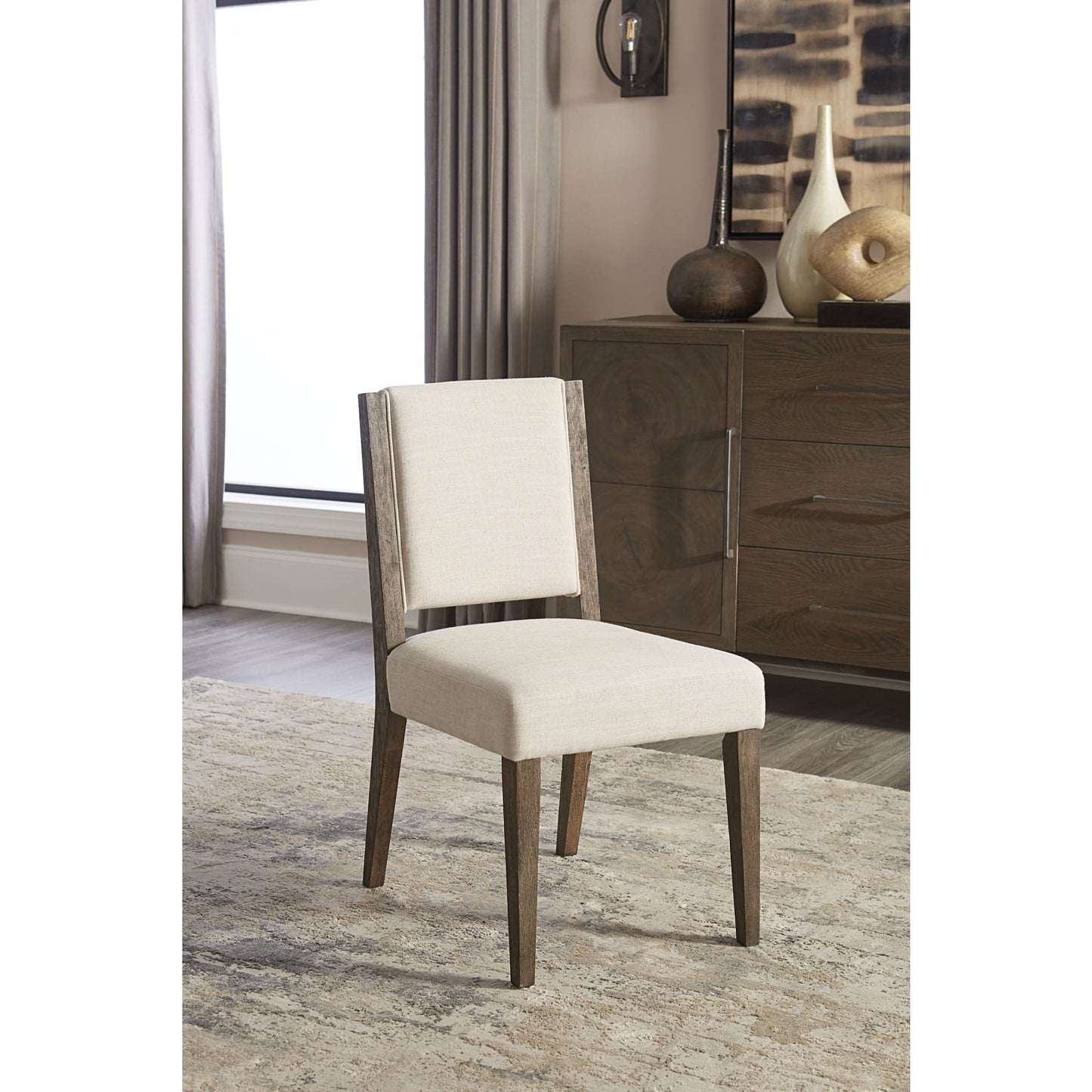 Modus Oakland Upholstered Side Chair in Brunette