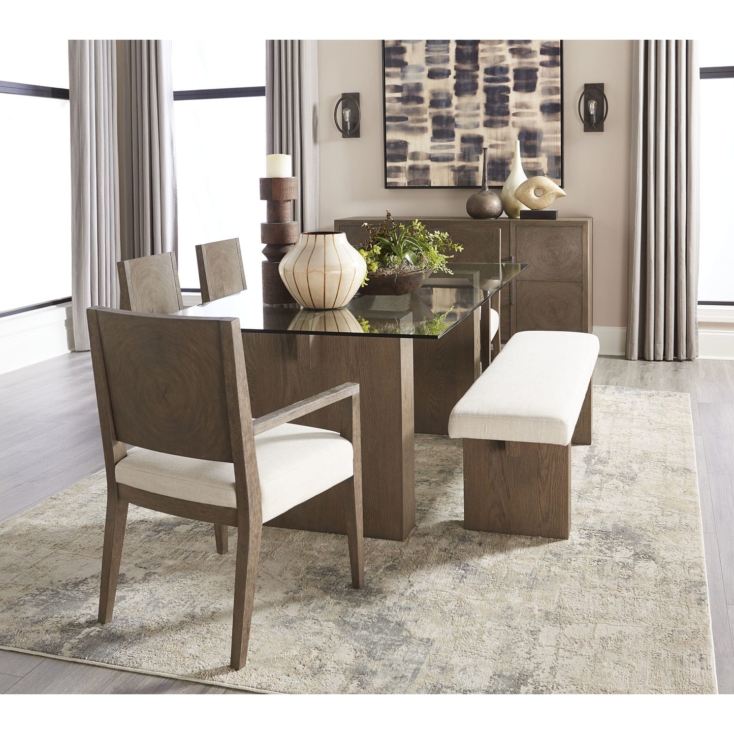 Modus Oakland Wood Arm Chair in Brunette