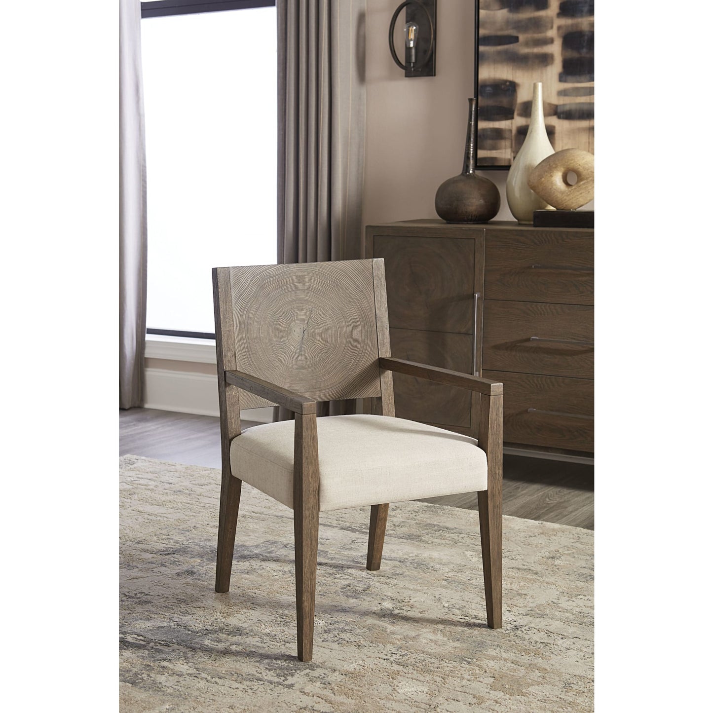 Modus Oakland Wood Arm Chair in Brunette