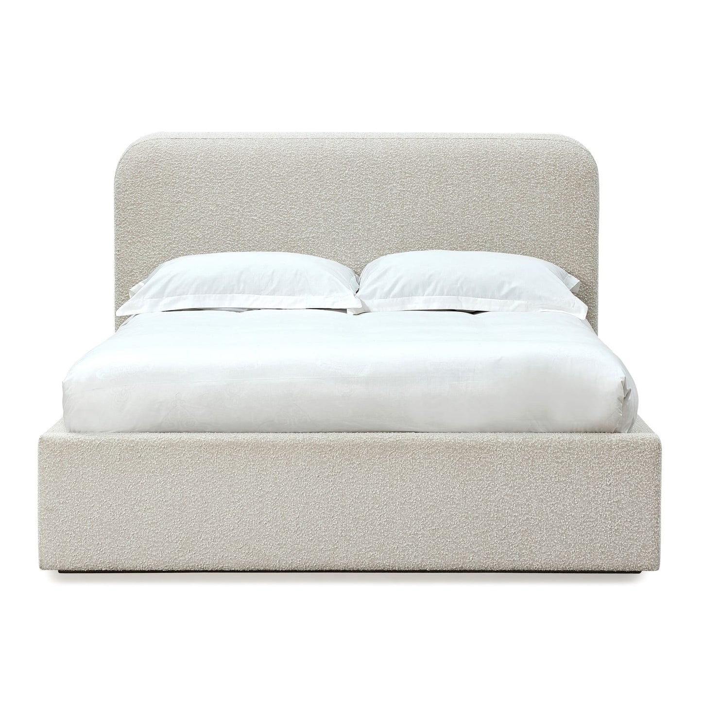 Modus Off-White Upholstered Platform Bed in Ricotta Boucle