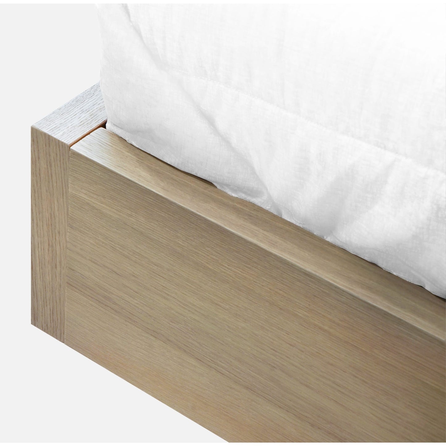 Modus One Coastal Modern Live Edge Wall Bed with Floating Nightstands in Bisque