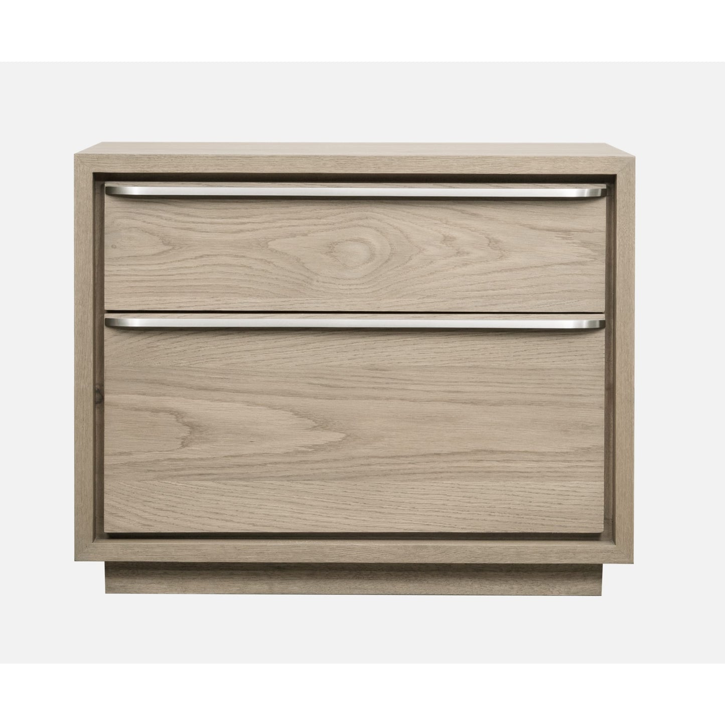 Modus One Coastal Modern Two Drawer USB-Charging Nightstand in Bisque
