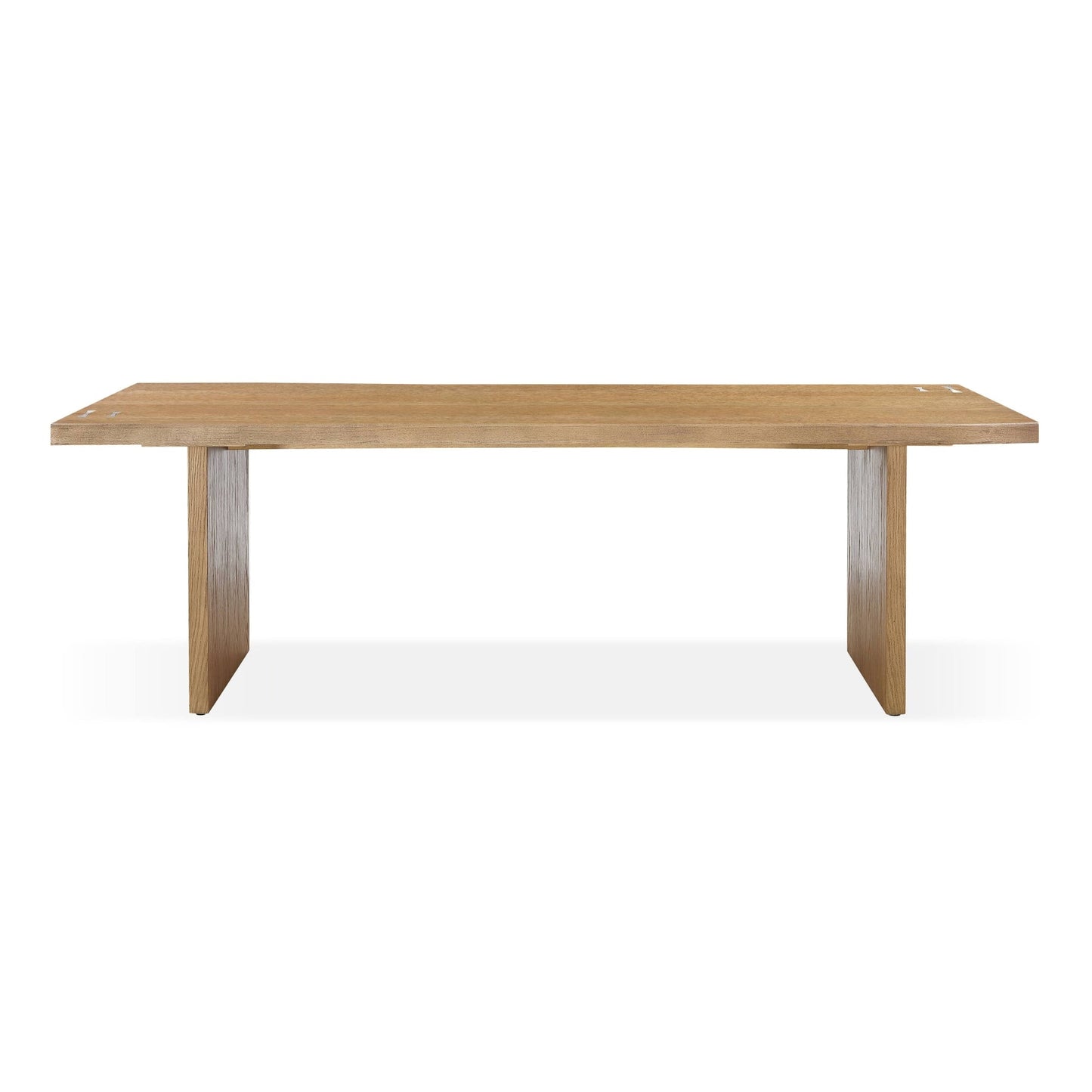 Modus One Modern Coastal Live Edge Dining Table in White Oak