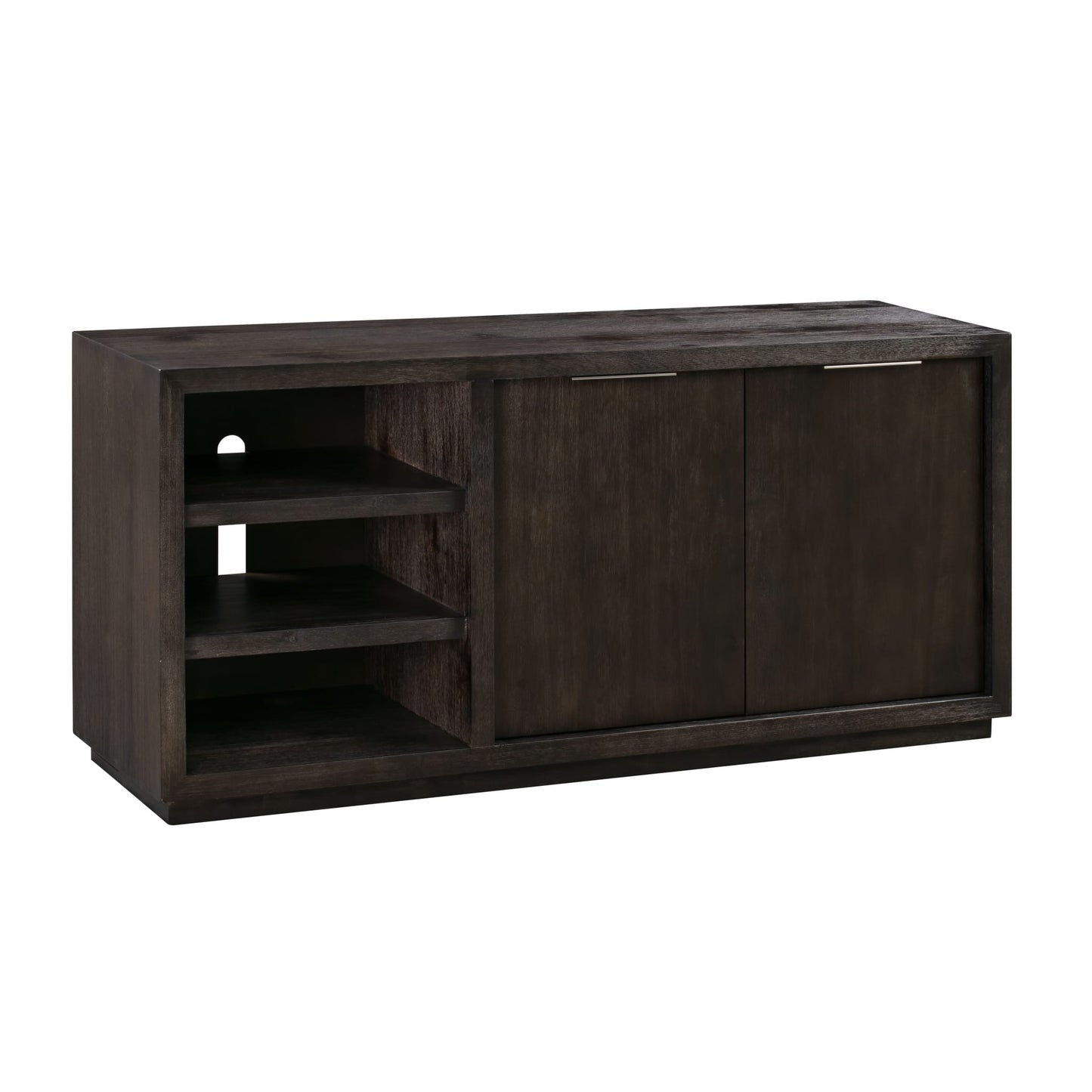 Modus Oxford 64 inch Two Drawer Two Shelf Media Console in Basalt Grey