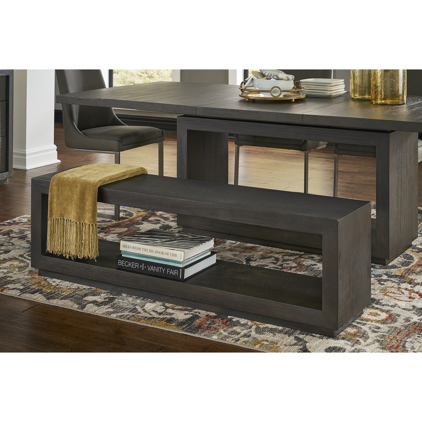 Modus Oxford Dining Bench in Basalt Grey
