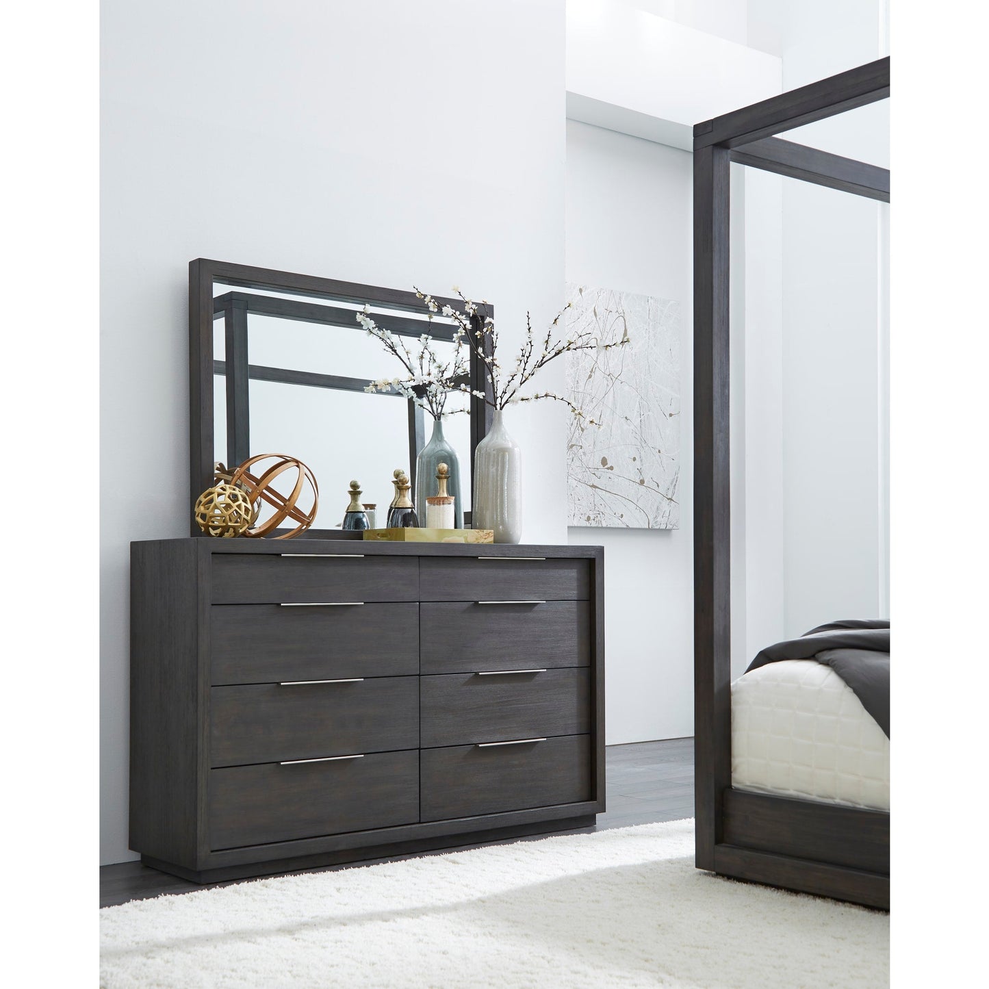Modus Oxford Eight Drawer Dresser in Basalt Grey