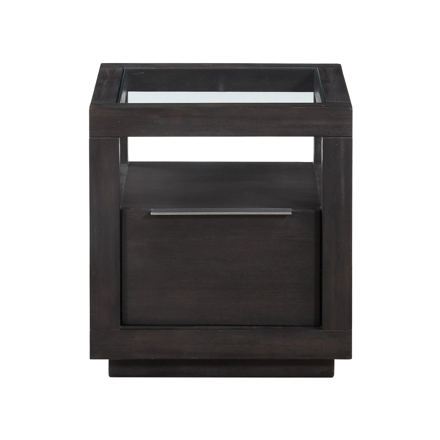 Modus Oxford One Drawer End Table in Basalt Grey