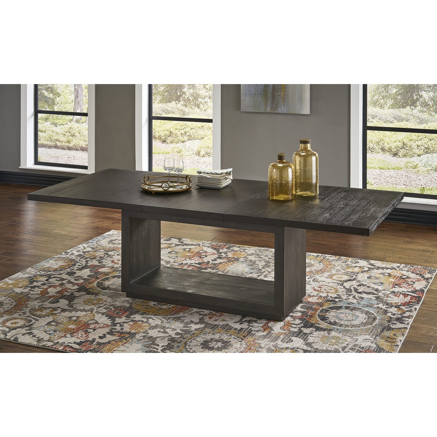 Modus Oxford Rectangular Dining Table in Basalt Grey
