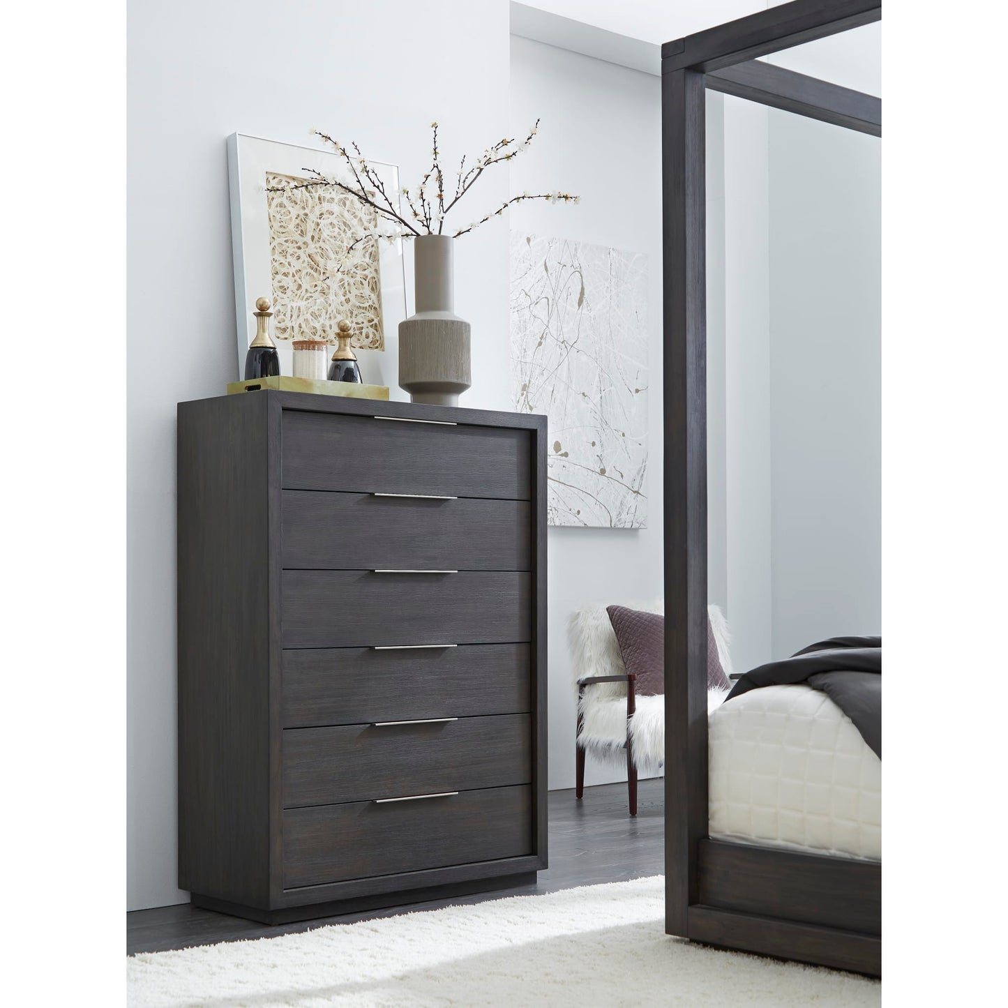 Modus Modus Modus Oxford Six Drawer Chest in Basalt Grey