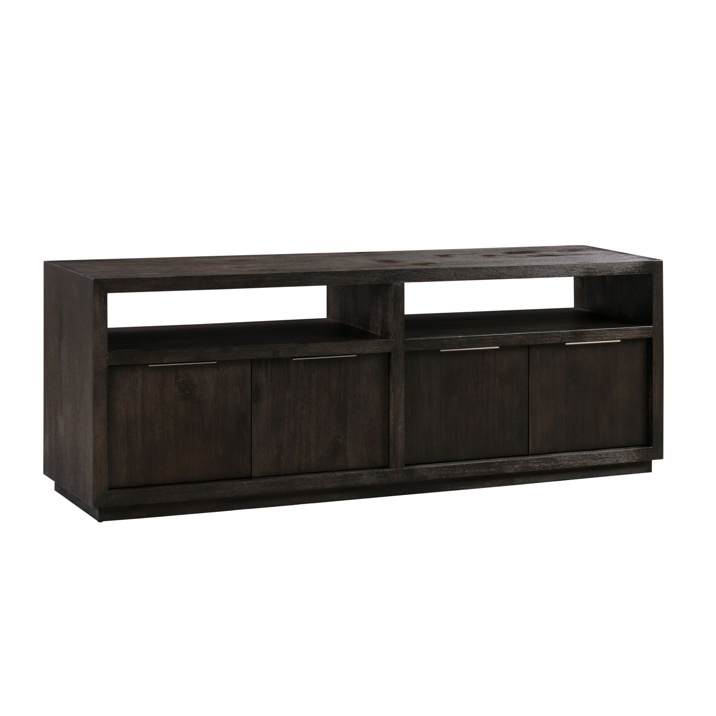 Modus Oxford Solid Wood 74 inch Media Console in Basalt Grey