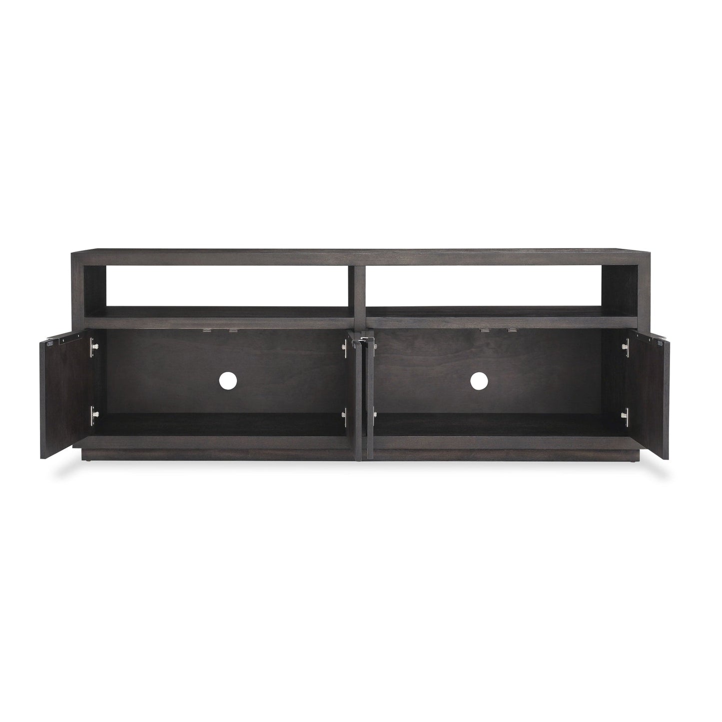 Modus Oxford Solid Wood 74 inch Media Console in Basalt Grey