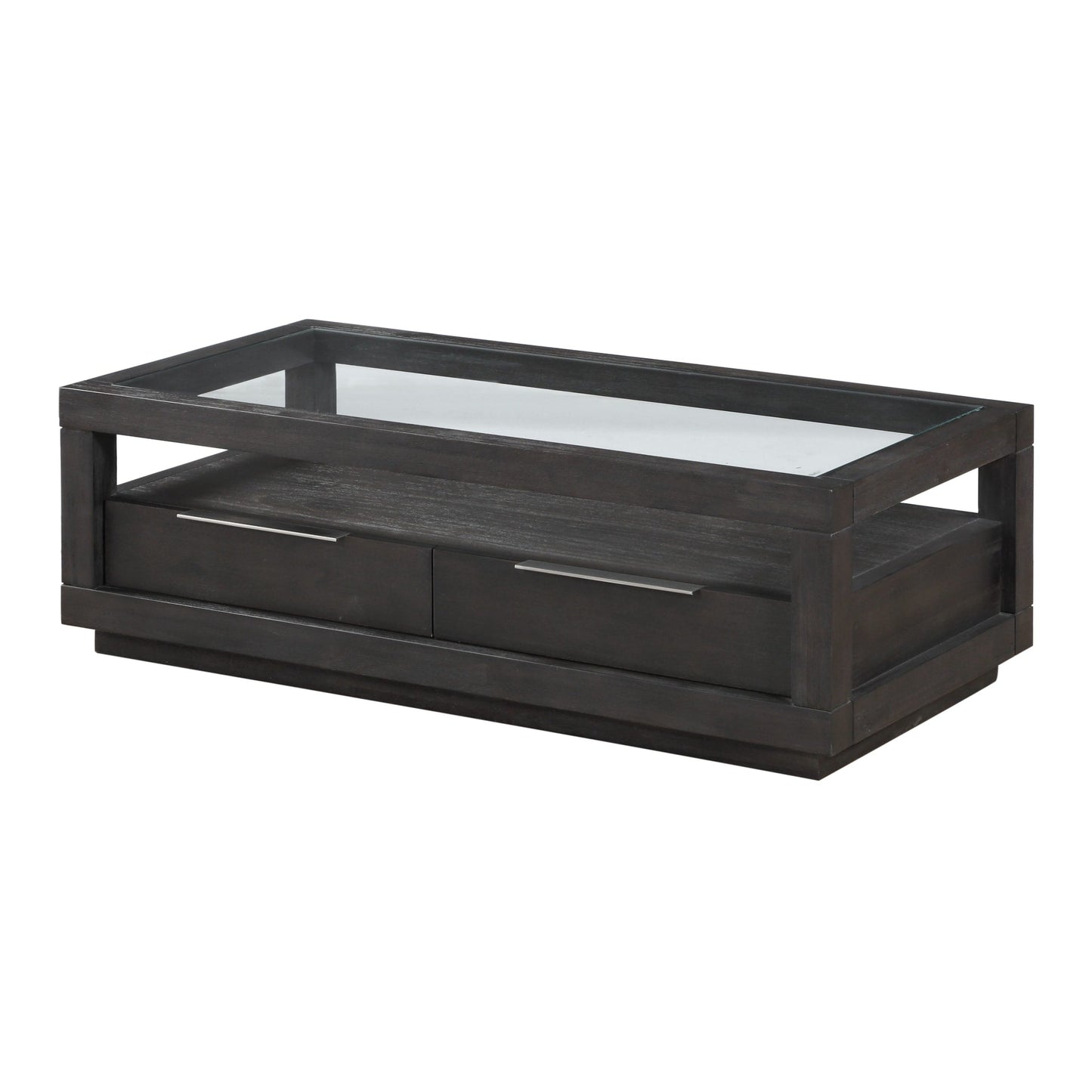 Modus Modus Oxford Two Drawer Rectangular Coffee Table in Basalt Grey