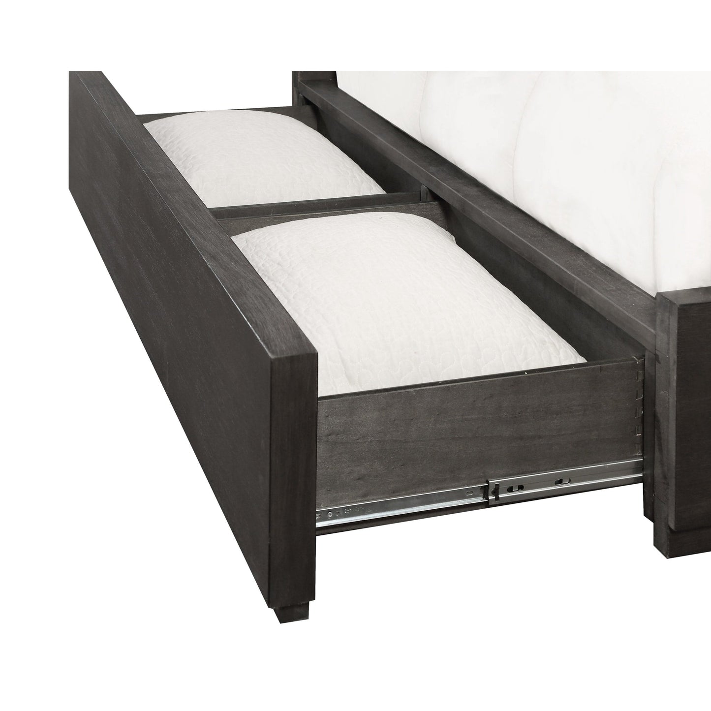 Modus Oxford Upholstered Footboard Storage Bed in Dolphin
