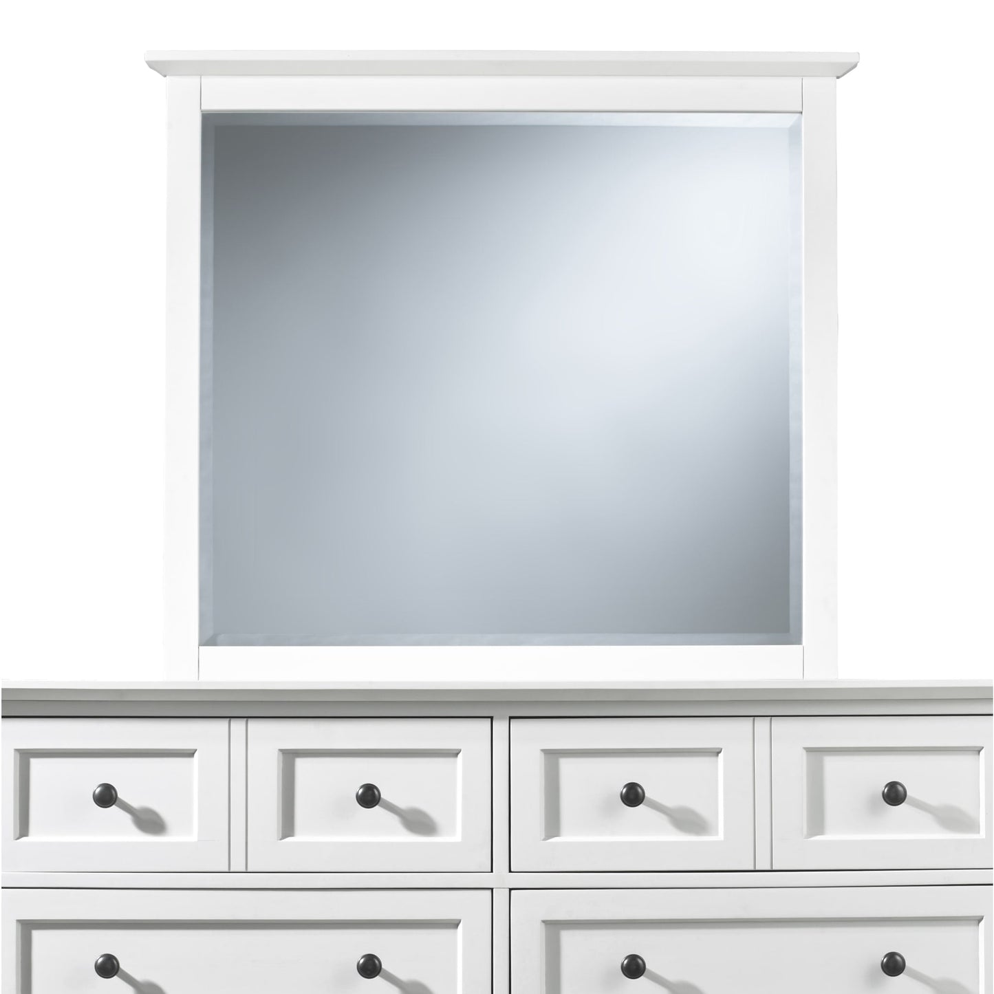 Modus Paragon Beveled Glass Mirror in White