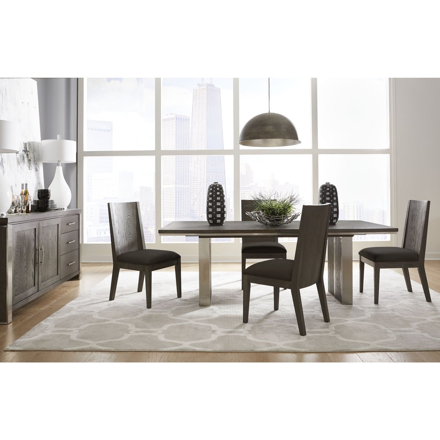 Modus Plata Extension Dining Table in Thunder Grey