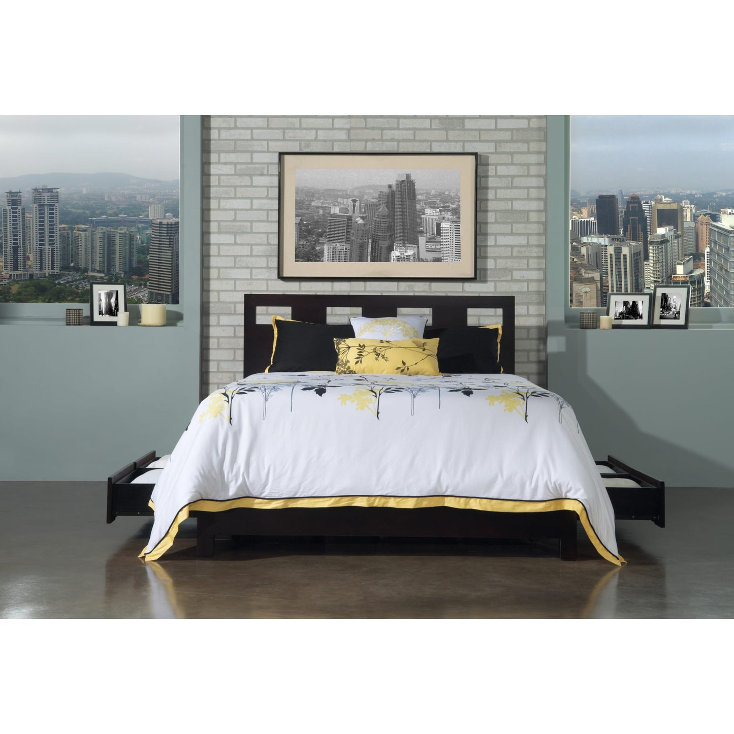 Modus Riva Wood Storage Bed in Espresso