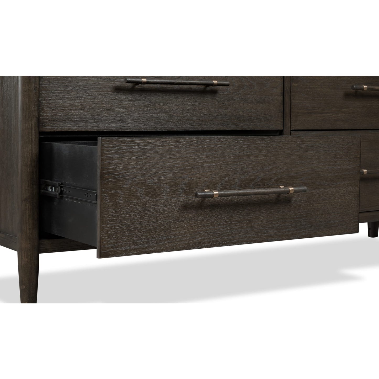 Modus Rockport Eight Drawer Oak Wood Dresser in Yin
