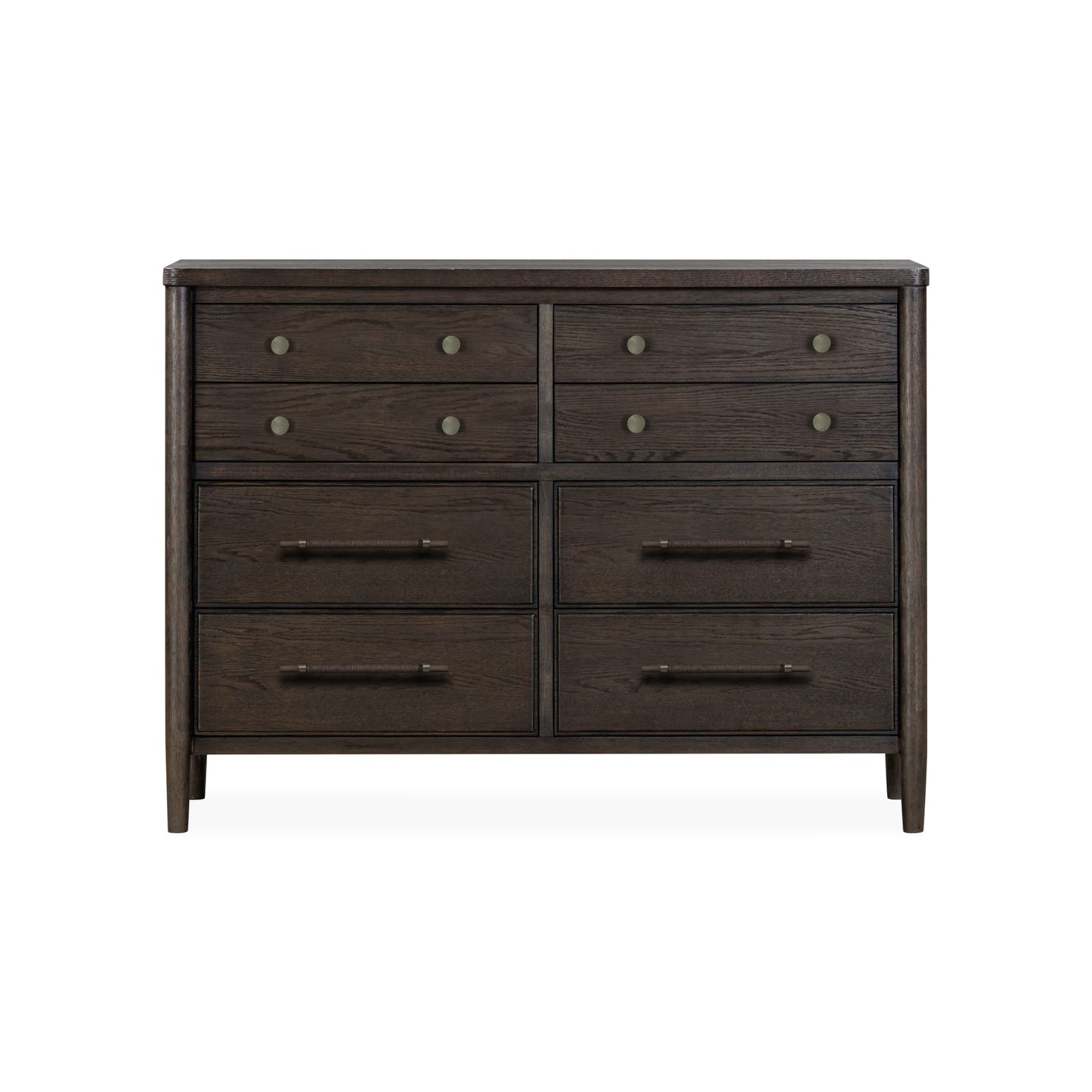 Modus Rockport Eight Drawer Oak Wood Dresser in Yin