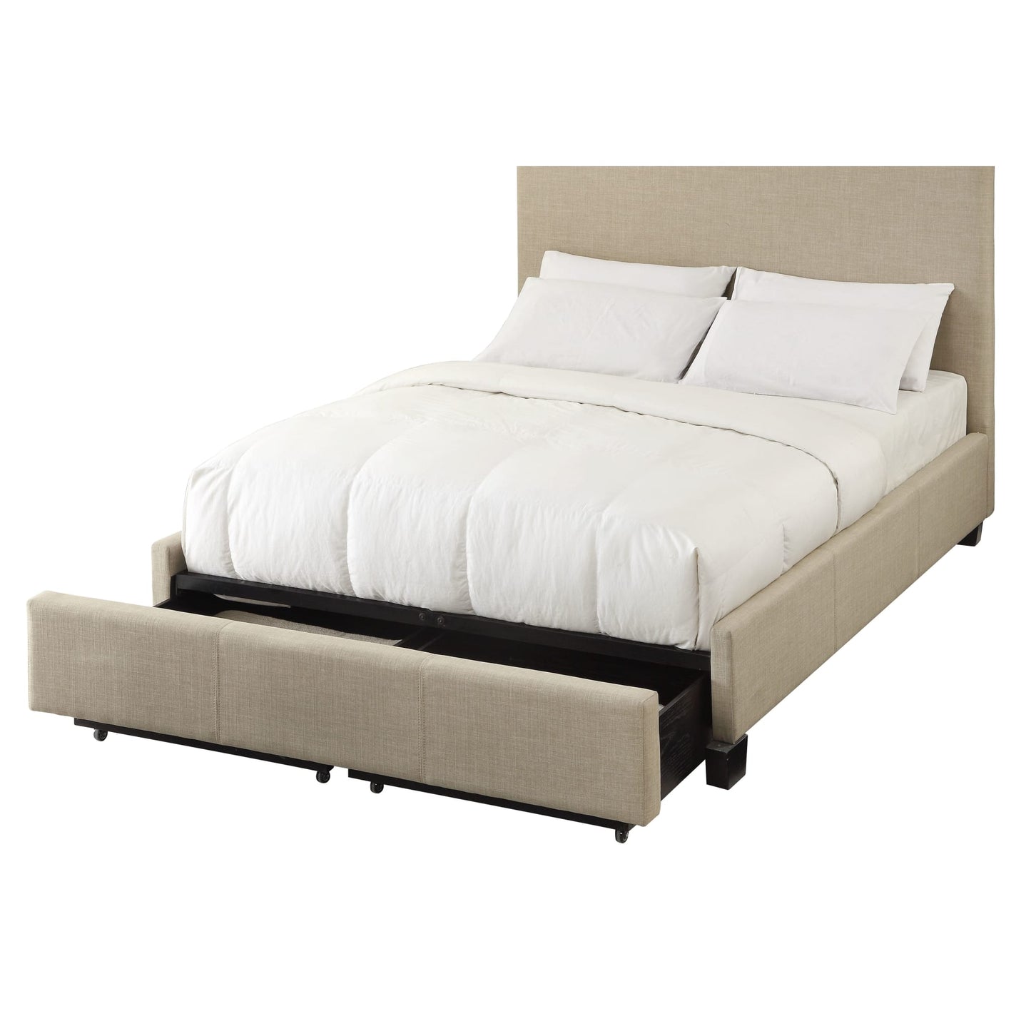 Modus Saint Pierre Upholstered Platform Storage Bed in Toast Linen