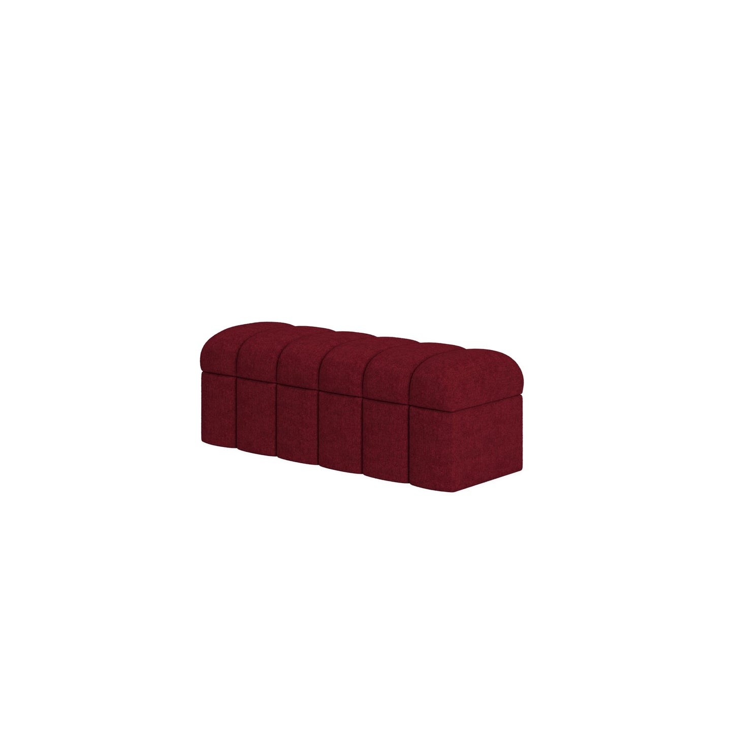 Modus Savage Upholstered Storage Bench in Ruby Chenille