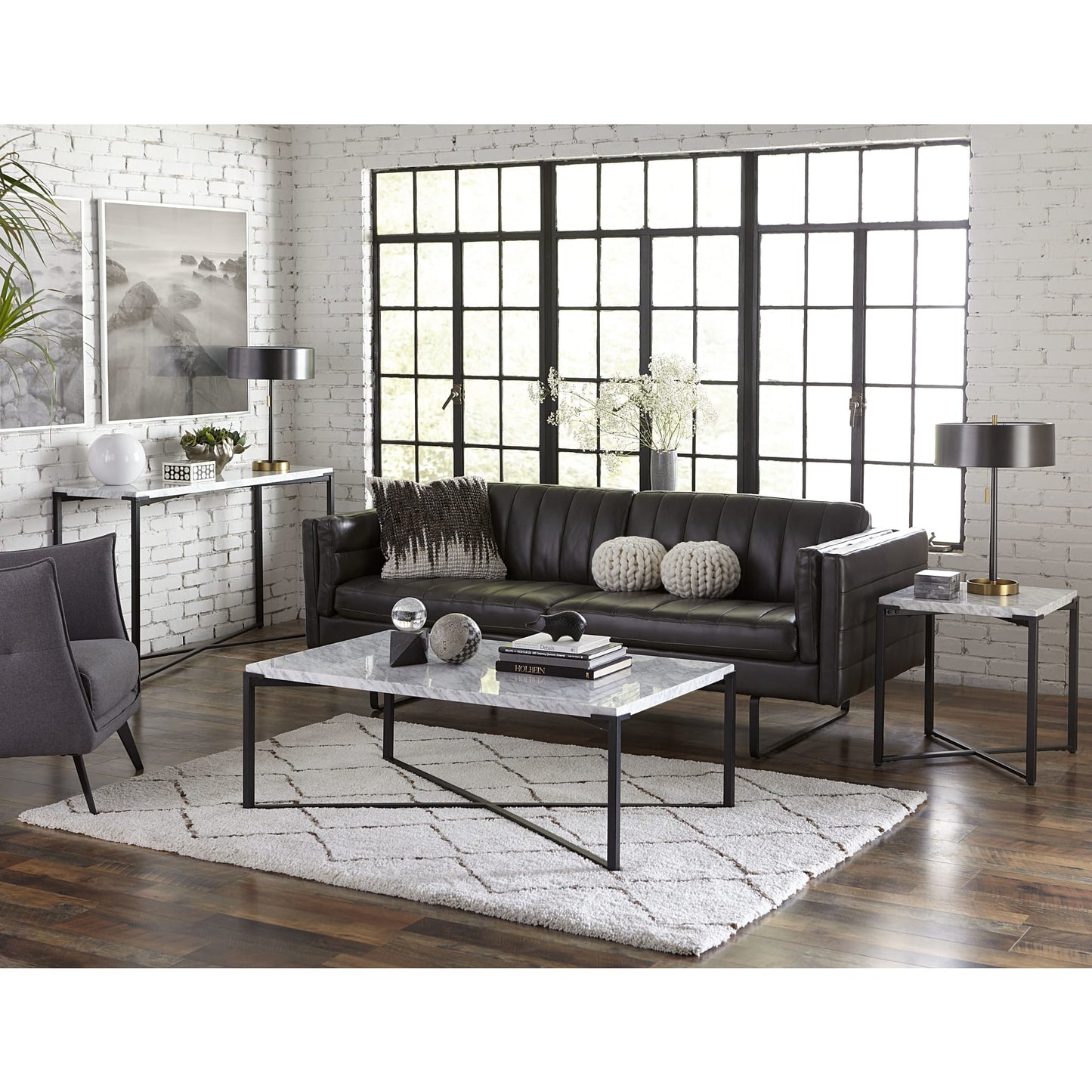 Modus Saxon Console Table in Matte Black
