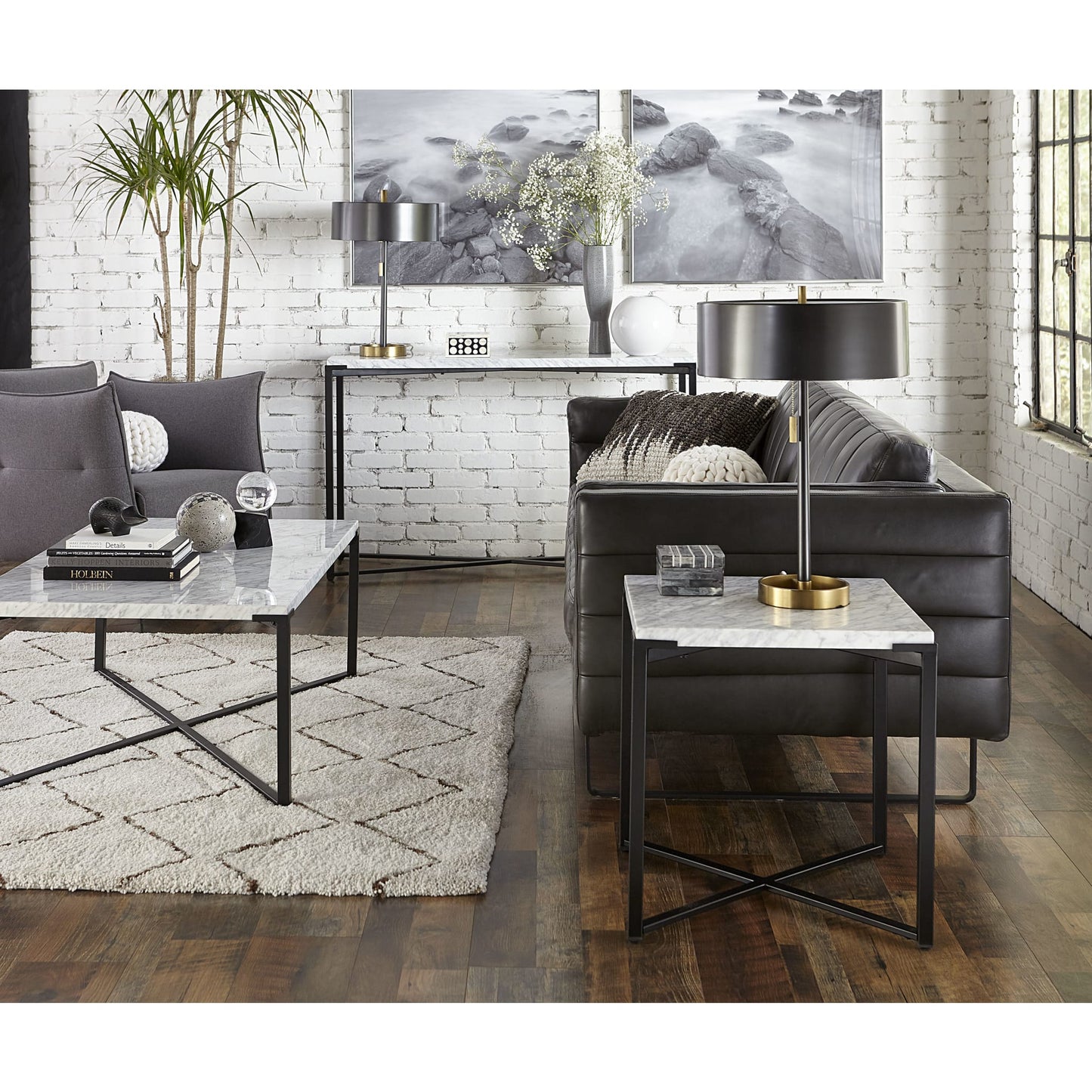 Modus Saxon Console Table in Matte Black