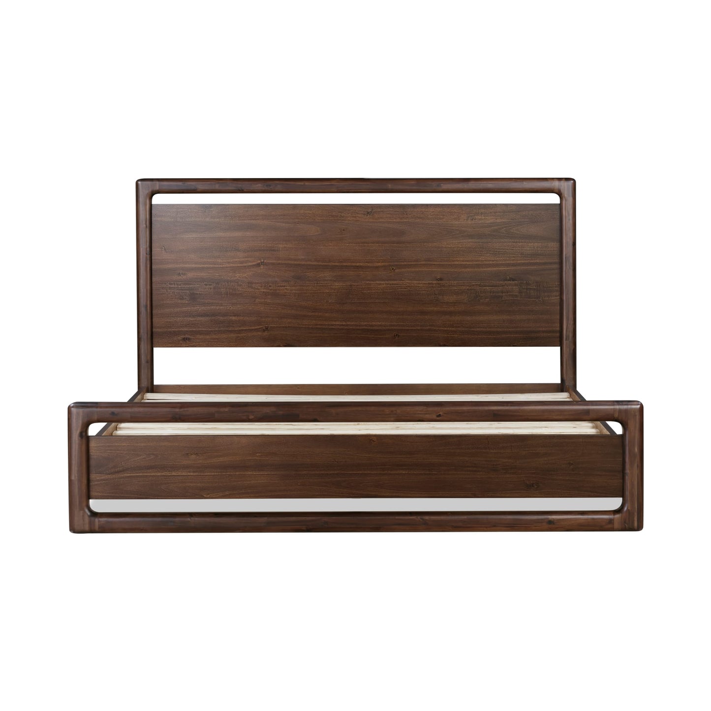 Modus Sol Acacia Wood Platform Bed in Brown Spice