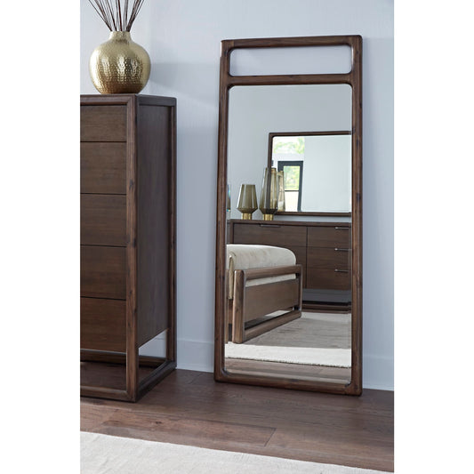 Modus Sol Beveled Glass Floor Mirror in Brown Spce