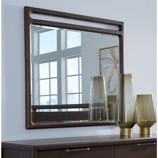 Modus Sol Beveled Glass Wall or Dresser Mirror in Brown Spice