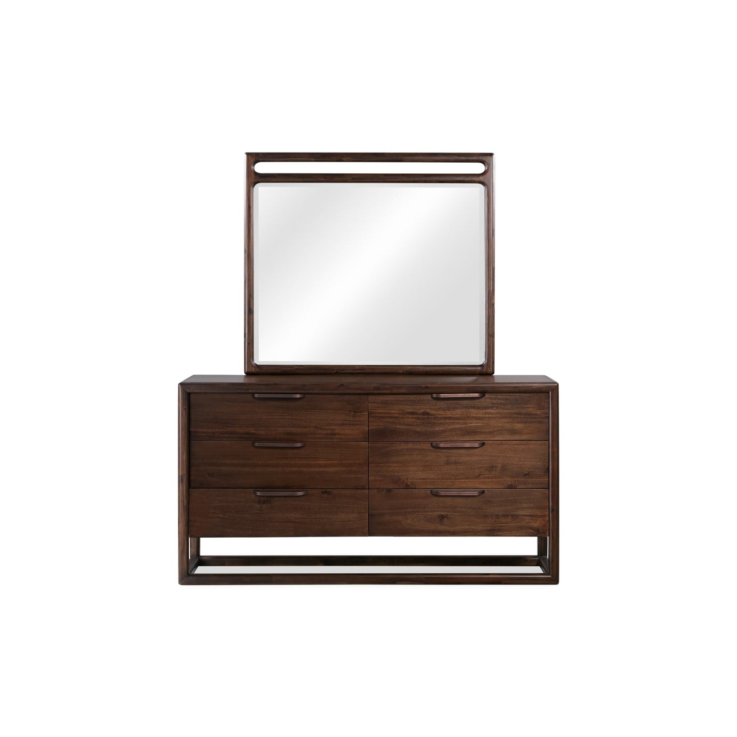 Modus Sol Six Drawer Acacia Wood Dresser in Brown Spice